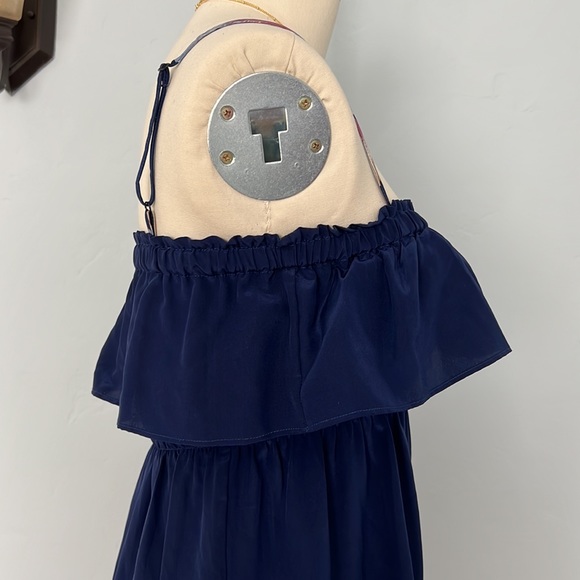 YUMI KIM Ruffle Boarder Print Hem Silk Dress - Size Large - Picture 5 of 15